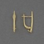 Ganchos para pendientes dorados 22×2 mm - par
