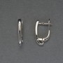 Ganchos para pendientes de metal plateado 18×3 mm - par