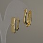 Ganchos para pendientes de metal dorado 17×6 mm - par