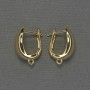 Ganchos para pendientes dorados de metal 18×10 mm - par