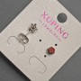 Pendientes tipo botón Xuping con cristal rojo, diámetro 5 mm ±, rodio