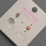 Pendientes tipo botón Xuping con cristal rojo, diámetro 4 mm ± rodio