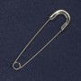 Broche-alfiler de metal plateado 20 × 77 mm ±