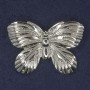 Broche mariposa de metal plateado 42×30 mm