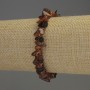 Pulsera de trocitos de ámbar 7×4–5 mm, longitud 18 cm, elástica