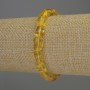 Pulsera de ámbar facetado 8×8 mm, longitud 18 cm, elástica
