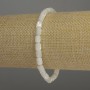 Pulsera de nácar en cilindros, diámetro 6×5 mm, longitud 18 cm, elástica