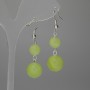 Pendientes de ónix, bolas lisas de 12 mm ± 8 mm ±, longitud 45 mm ±