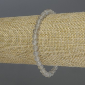 Pulsera de labradorita con bolas lisas, diámetro 5 mm, longitud 18 cm, elástica
