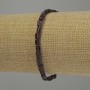 Pulsera de granate facetado rectangular, diámetro 5-7×4 mm, longitud 18 cm elástica
