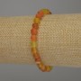 Pulsera elástica de ágata naranja de 6 mm
