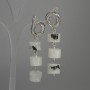 Pendientes de adularita, rondeles 10×7 mm, longitud 50 mm