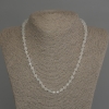 Collar de topacio y cristal de roca facetado, bolas de 6 mm, longitud 45 cm, con cierre