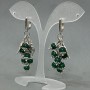 Pendientes de racimo ojo de gato, bolas de 6 mm, longitud 57 mm