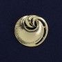 Broche 'Acento' de metal dorado, diámetro 40 mm+