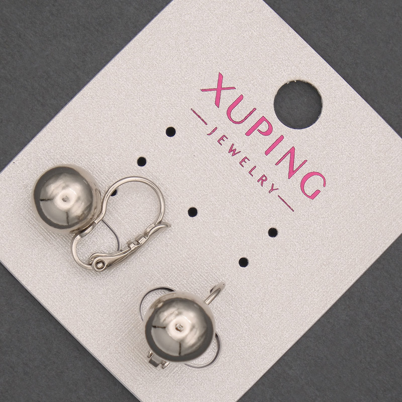 Pendientes Xuping rodio 10×15 mm