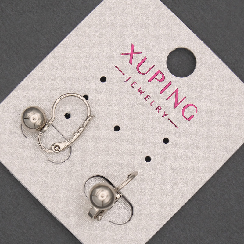 Pendientes Xuping rodio 6x15 mm