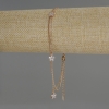 Pulsera de tobillo doble Xuping baño de oro 18K, longitud 23–28 cm