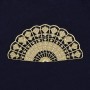 Broche abanico en color dorado mate