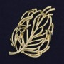 Broche «Hoja» de metal dorado 57×42 mm+