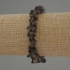 Pulsera de topacio ahumado, trocitos, diámetro 7-10×2-4 mm ±, longitud 18 cm, elástica