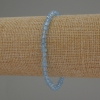 Pulsera de topacio natural, piedra facetada en cubo, diámetro 4×4 mm, longitud 18 cm, elástica