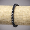 Pulsera elástica de aventurina «Arena Azul» Noche Kaira (prensada) rondel liso, diámetro 6×4 mm, longitud 18 cm