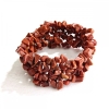 Pulsera elástica de aventurina sintética «Arena dorada» (fragmentos de piedra)