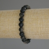 Pulsera de obsidiana solar, piedra natural, bolas facetadas, diámetro 8 mm, longitud 18 cm (elástico)