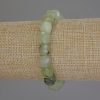 Pulsera de prehnita, piedra natural, cubo facetado, diámetro 9 mm ±, longitud 18 cm (elástico)