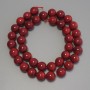 Cuentas de coral, bolas lisas de 10,5 mm en hilo, longitud 41 cm