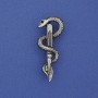 Broche de serpiente de metal plateado 37×15 mm+
