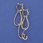 Broche de Gatos con Cristales Iridiscentes