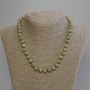 Collar de serpentina con bolas lisas de 8 mm, longitud 50 cm ±, con cierre