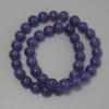 Cuentas ojo de gato violeta sintéticas, bolas lisas de 8 mm, en hilo, longitud 36 cm+