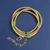 Pulsera triple dorada con cadena alargadora