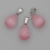 Colgante gota rosa ojo de gato 19×13 mm, longitud 29 mm ±