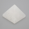 Pirámide decorativa de piedra natural, cristal de roca, 38×38 mm de largo y 33 mm de ancho