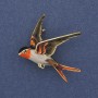 Broche-colgante «Pájaro» con esmalte de colores 38×26 mm+