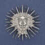 Broche-colgante Yarilo, metal plateado, 59 mm+