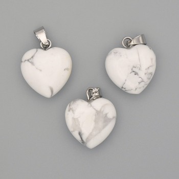 Colgante «Corazón» de caolín 15x15x23 mm+
