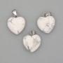 Colgante «Corazón» de caolín 15x15x23 mm+