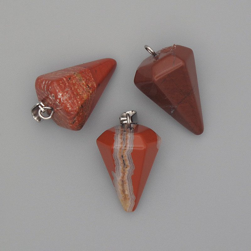 Colgante «Péndulo» de Jaspe Rojo 28×20×14 mm+