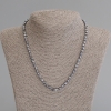 Collar de terahercios facetado en cubos, diámetro 4×4 mm, longitud 50 cm, con cierre