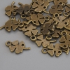 Colgante «Trébol» color bronce, diámetro 16×9 mm, pack de 25 piezas
