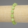Pulsera de crisoprasa y olivino, granos facetados de 9×8 mm, cuentas de semilla de 3 mm, longitud 18 cm, elástica