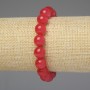 Pulsera de turmalina, bolas lisas de 10 mm, longitud 18 cm, elástica