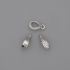 Conector para colgante, diámetro 11×3,5 mm, agujero 5×3,5 mm, color plateado