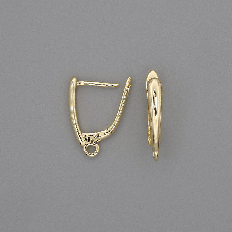 Ganchos para pendientes de metal dorado 18×3 mm - par
