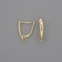 Ganchos para pendientes de metal dorado 18×3 mm - par